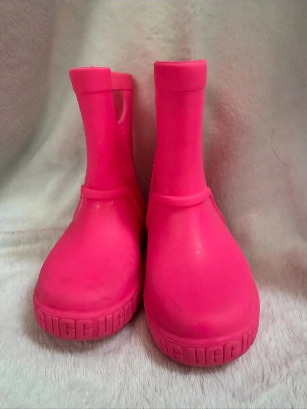 UGG Drizlita Hot Pink Waterproof Rain Boots Kids Size 9